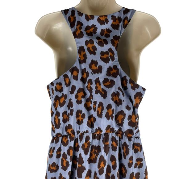 Walter Baker Alexandra Cheetah Printed Maxi Dress Blue Size S - Picture 7 of 8